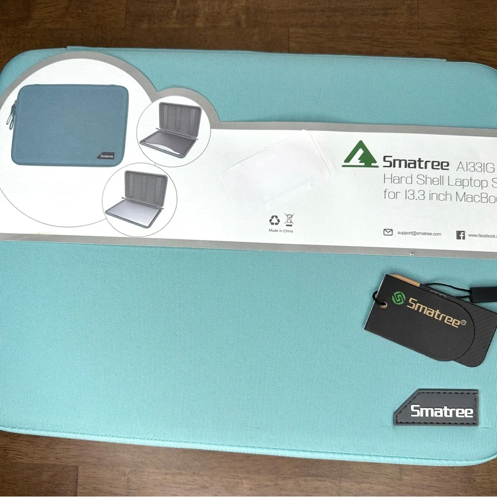 Smatree A1331G Hardshell Laptop case, NWT 13.3” blue/green color, anti water